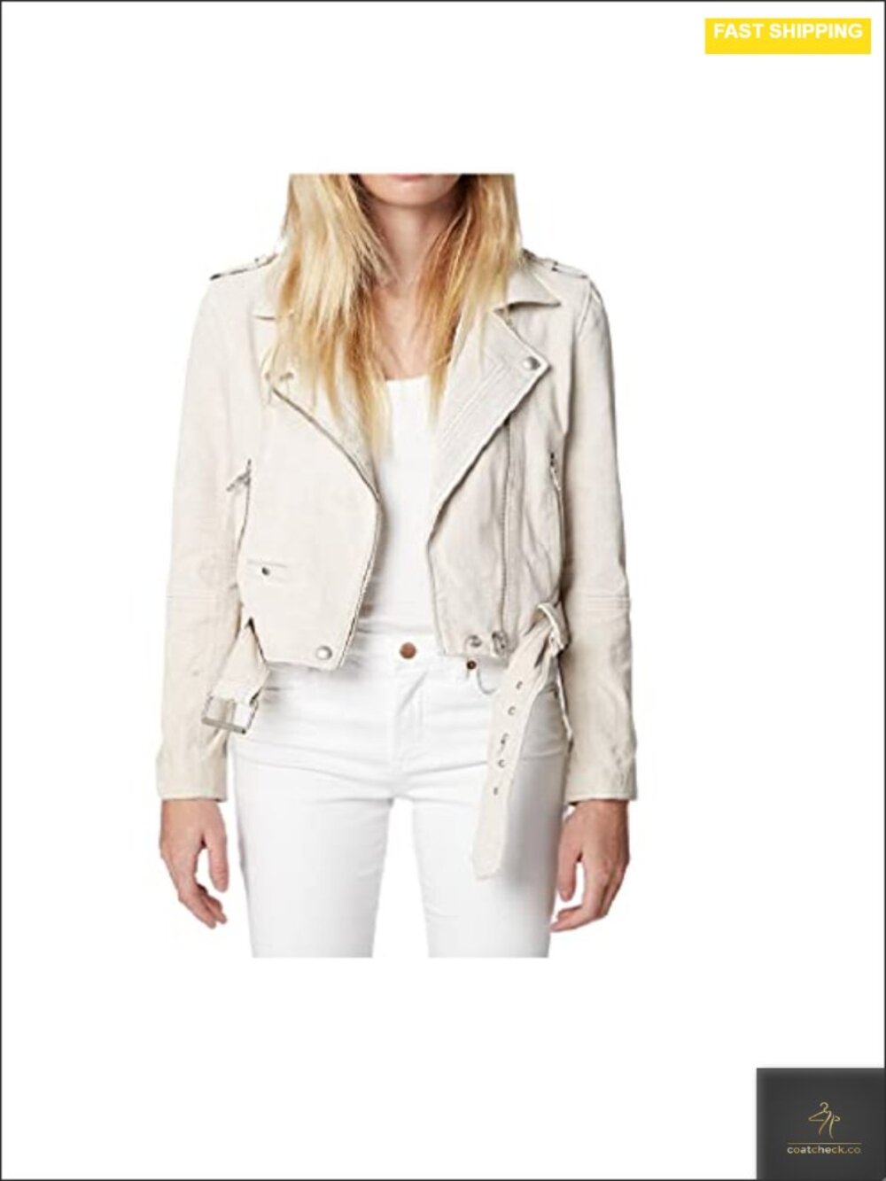 Women's Suede Moto Jacket Leather Zip Front